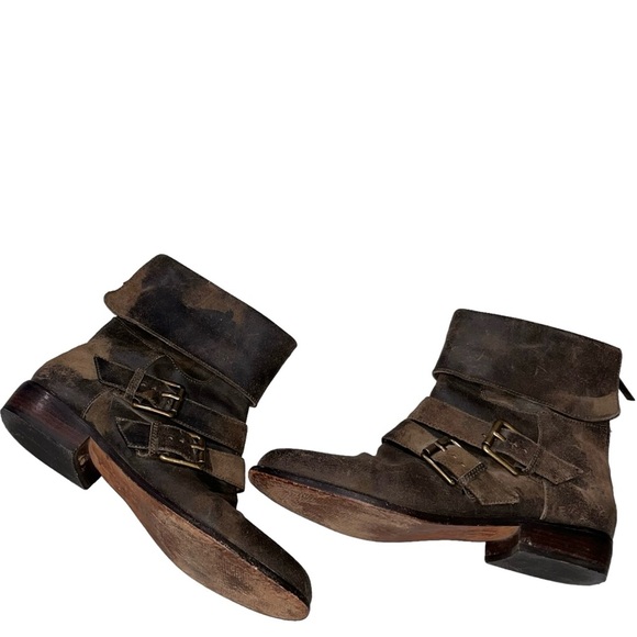 Kors Michael Kors Brown Leather Buckle Boots Booties size 9 - Picture 5 of 8